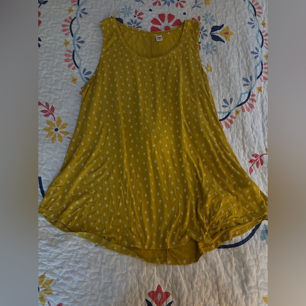 Old Navy Yellow Flutter Sleeve Tank Top